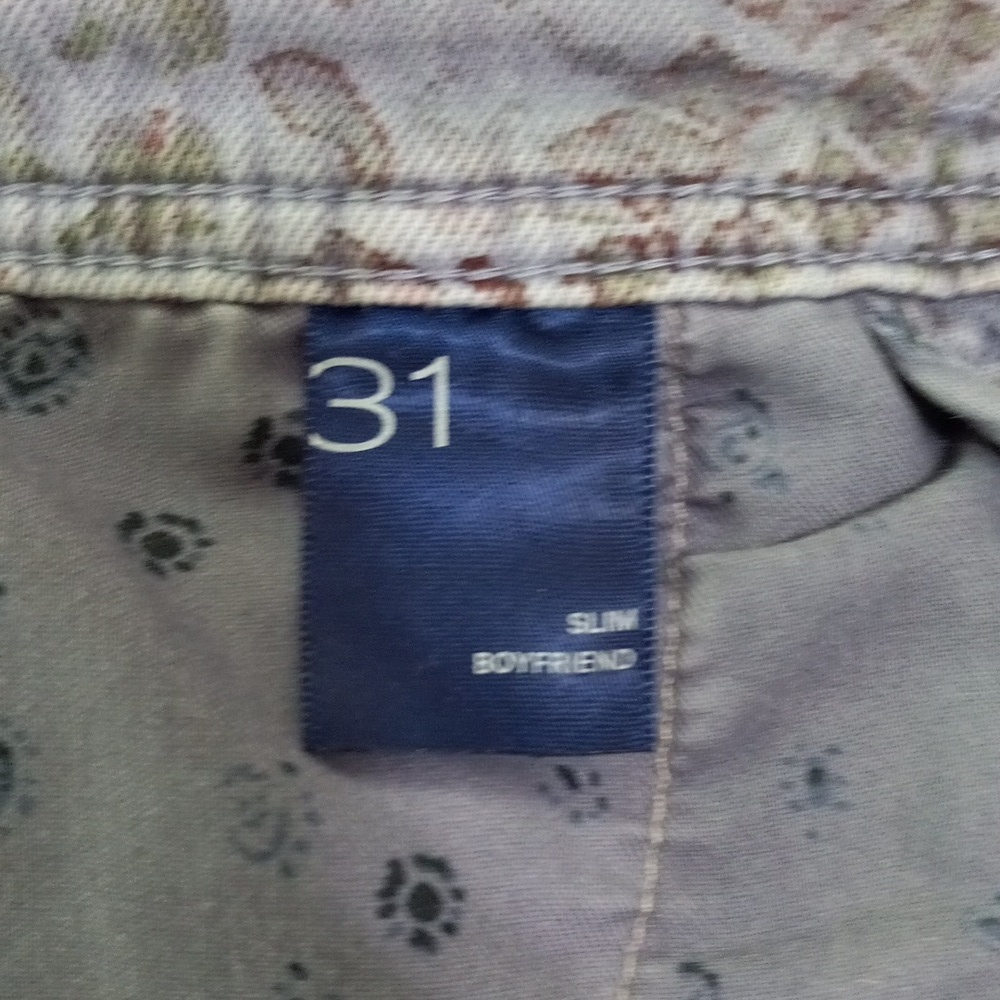 Anthropologie Pilcro and the Letterpress Blue Floral Boho Paisley Jeans 31 - Picture 11 of 12